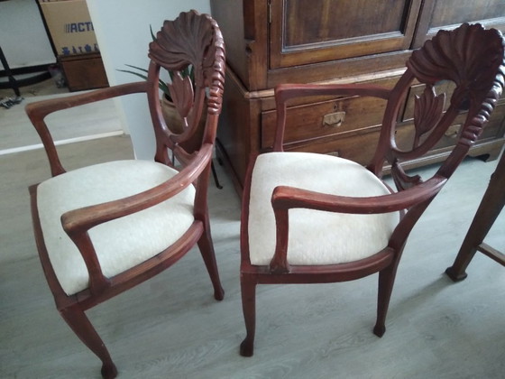 Set di 2 poltrone in stile Art Nouveau. – Textile, Wood (photo 13 of 13)