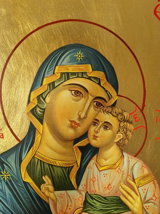 Icono griego de la Virgen con el Niño