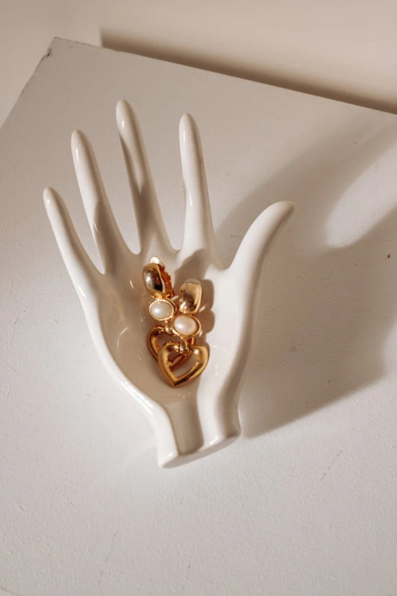 Image 1 of Vintage Porcelain Hand Catch-All Jewelry Bowl