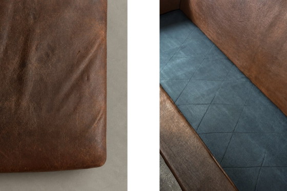 Image 1 of Canapé 2 Places Vintage Mid-Century Scandinave Moderne en Cuir Marron 3330 par Arne Vodder pour Fritz Hansen, 1960s