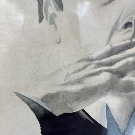 Image 1 of Ritratto di un uomo firmato ES