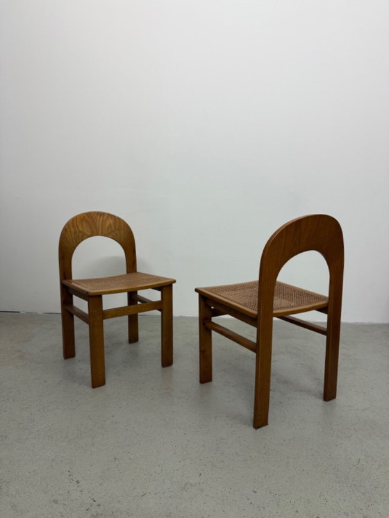 Image 1 of 6x 'Arcadia' stoelen van A. Caraceni, Italië jaren 70