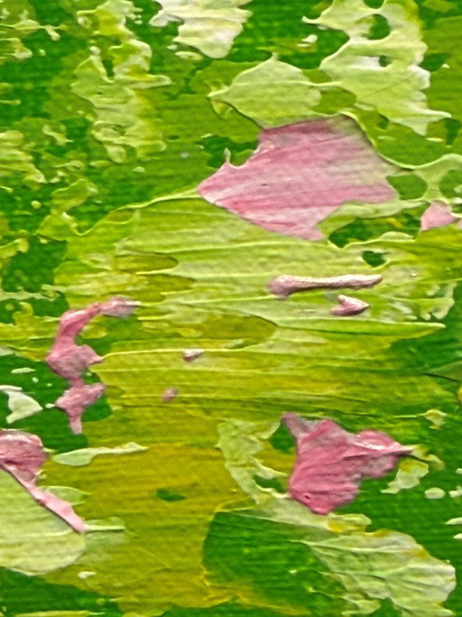 Historia interminable – pintura abstracta expresiva – 60x60 cm