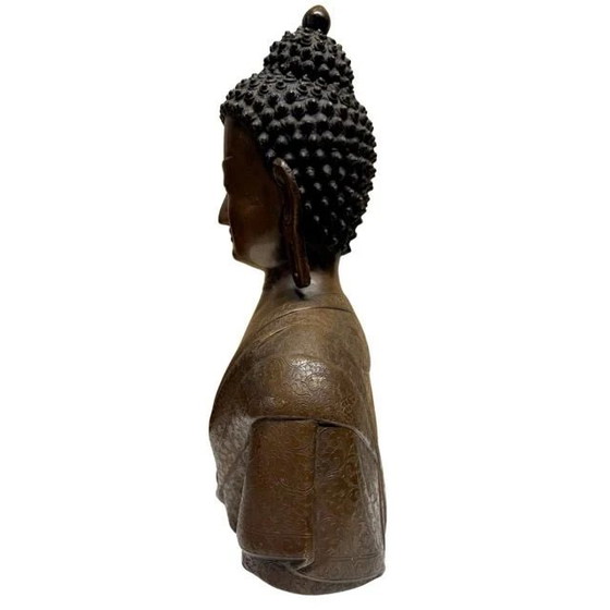 Busto monumental de Buda nepalí en bronce – Newar tradition Patan – lote 415 – Esculturas, Bronze (photo 7 of 13)