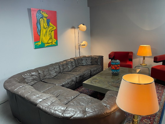 Complete Vintage Design Living Room, Exclusive Interior Setting, de Sede, Modular sofas, Leather, Brown (photo 6 of 15)