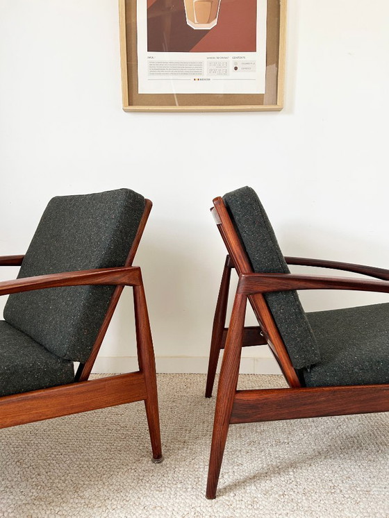 Image 1 of Pair of Kai Kristiansen Paperknife armchairs, 1950s