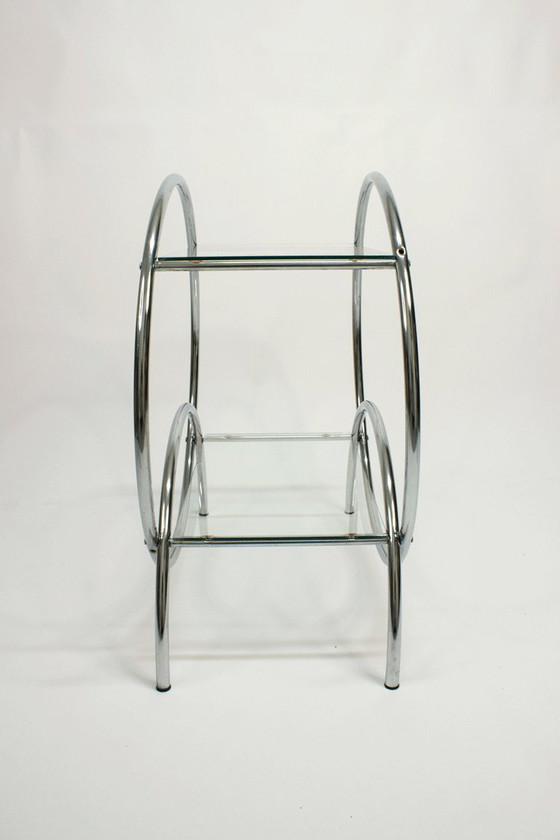 Image 1 of Vintage Chrome Tea Table Side Table