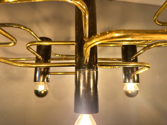 Vintage Sciolari for Boulanger pendant lamp – Chrome, Brass (photo 10 of 14)