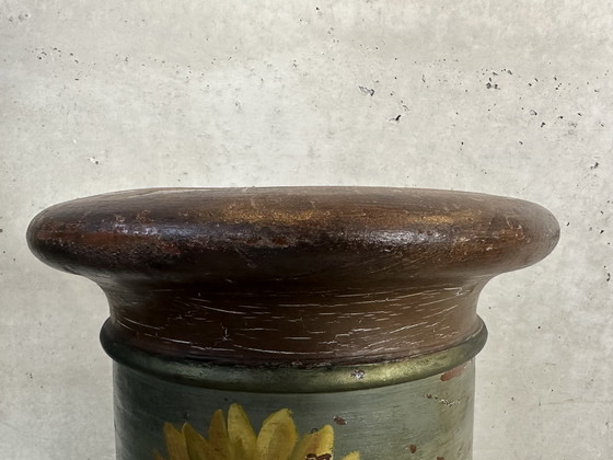 Image 1 of Antique French column - sunflowers