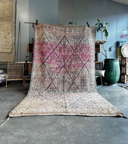 Vintage Moroccan Boujad Rug 200 x 350 cm – Rare Collector’s Piece – Handwoven Wool Carpet – Perfect Condition