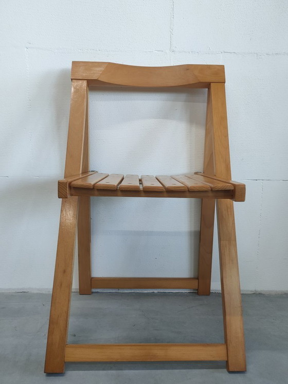 Image 1 of Set van 2 vintage Aldo Jacober model Trieste stijl jaren 60 'caned'houten stoelen