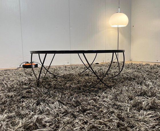 Image 1 of Rolf Benz 8870 Couchtisch Schwarz Ø80 – Parsol Glas