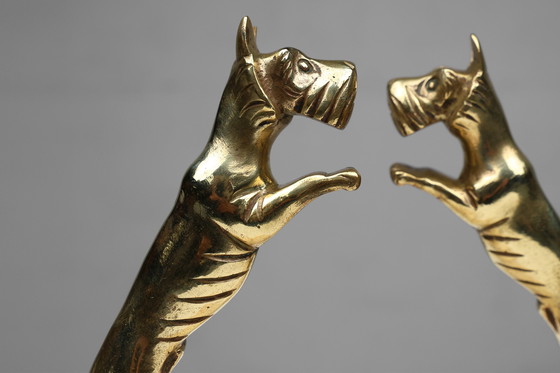 Image 1 of Art Deco Bookends in Copper with Marble Bases, France, 1930s, Set of 2