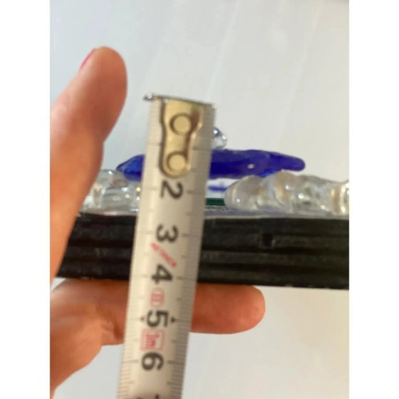 Image 1 of Hand-Carved Venetian Oval Mirror in Murano Glass Style, Early 21st Century