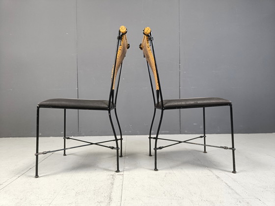 Image 1 of Set Of 6 Post Modern Dining Chairs, 1970S 