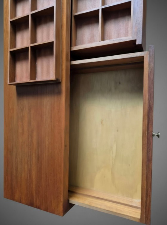 Naaikast met console-element, teakhout, op maat gemaakt, uniek exemplaar – Maßanfertigung, Opbergkast, Wood (photo 3 of 5)