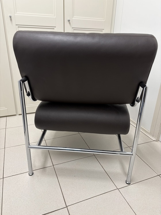 Image 1 of Leolux Gazetta Fauteuil Bruin Leer Set van twee.