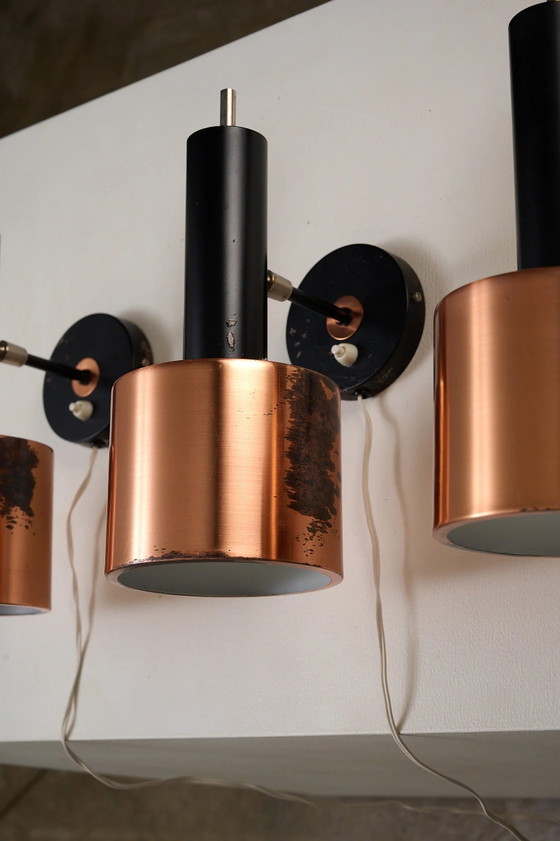 Copper and Black Metal Wall Sconce, Scandinavia – Wall lights, Scandinavian (photo 10 of 12)