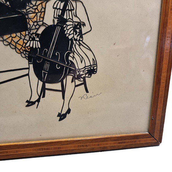 Image 1 of Art Deco silhouette knipsels gesigneerd Klein, jaren 20/30