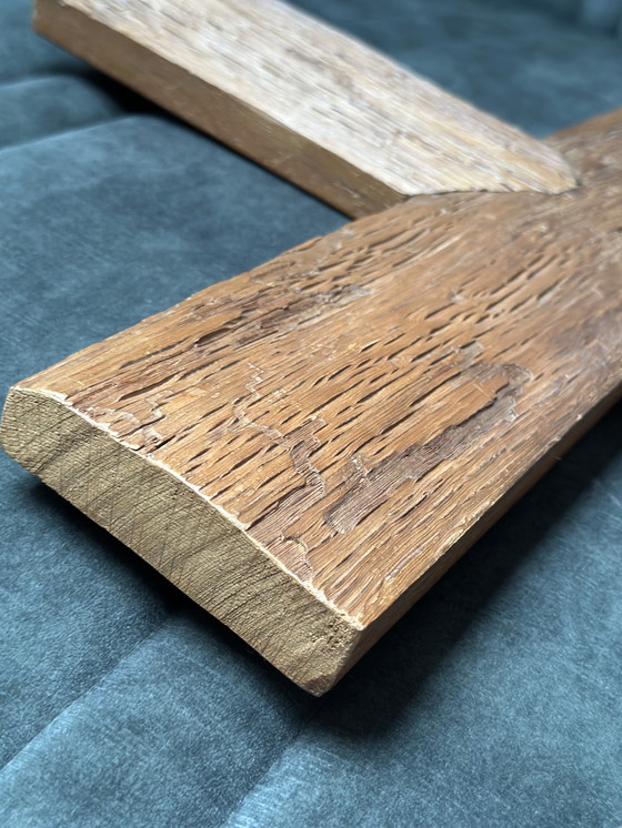 Image 1 of Monumental solid wooden cross – a simple sculptural object with patina