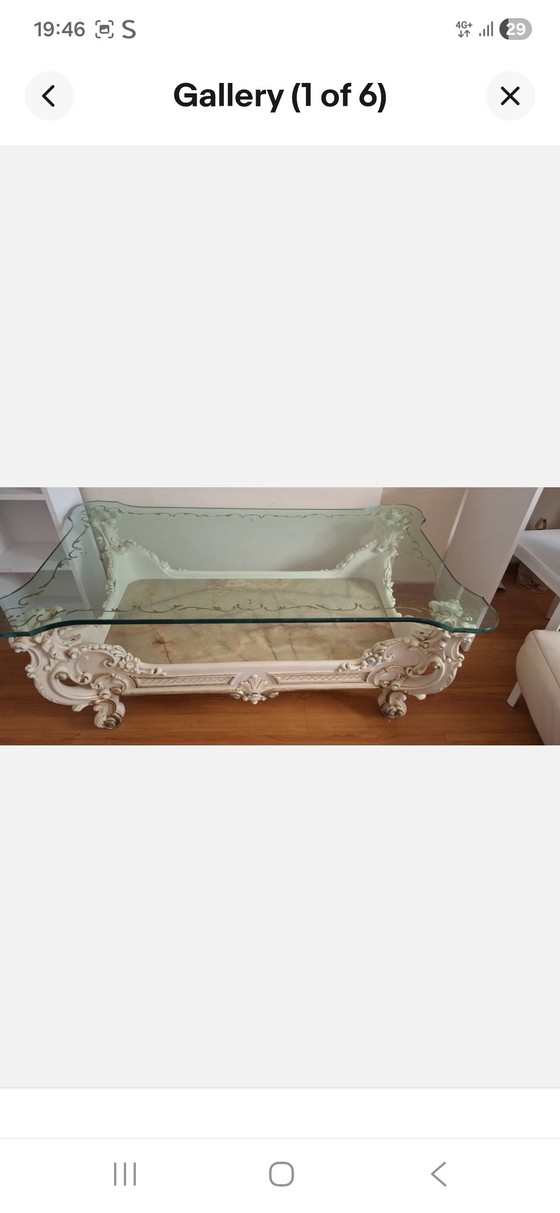 Baroque Coffee Table Silik – Marble, Glass (photo 5 of 5)