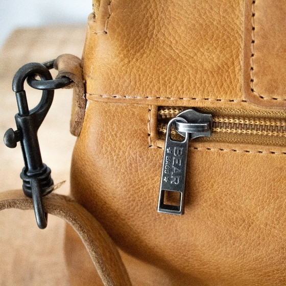 Image 1 of Ochre yellow leather shoulder bag from Bear Design