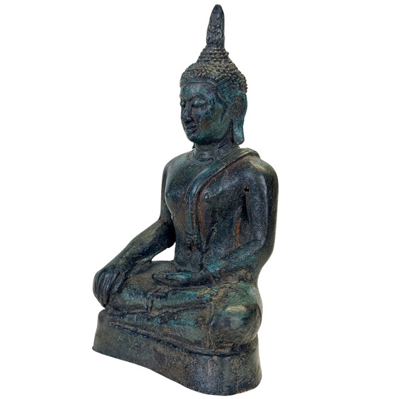 Antique Thai Buddha in Sukhothai Style – Ayutthaya, 17th–18th Century – Sculpture, Bronze (photo 8 of 11)