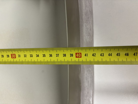 Image 1 of Specchio vintage Hillebrand illuminato in vetro ghiaccio anni '60, stile spaziale