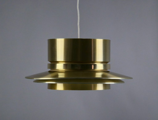 1970s Vintage GRANHAGA METALLINDUSTRI Brass Pendant Lamp By Carl Thore – Swedish Mid-Century Modern Pendant Light.