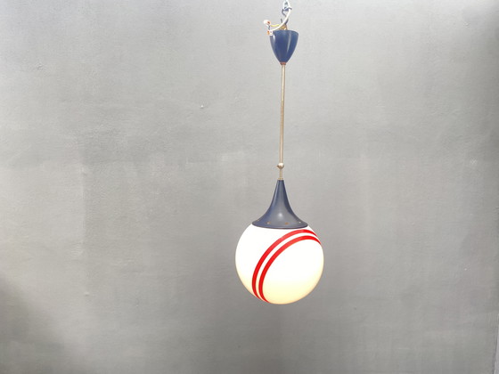 Image 1 of Hanging Pendant Lamp with Round Glass Shade