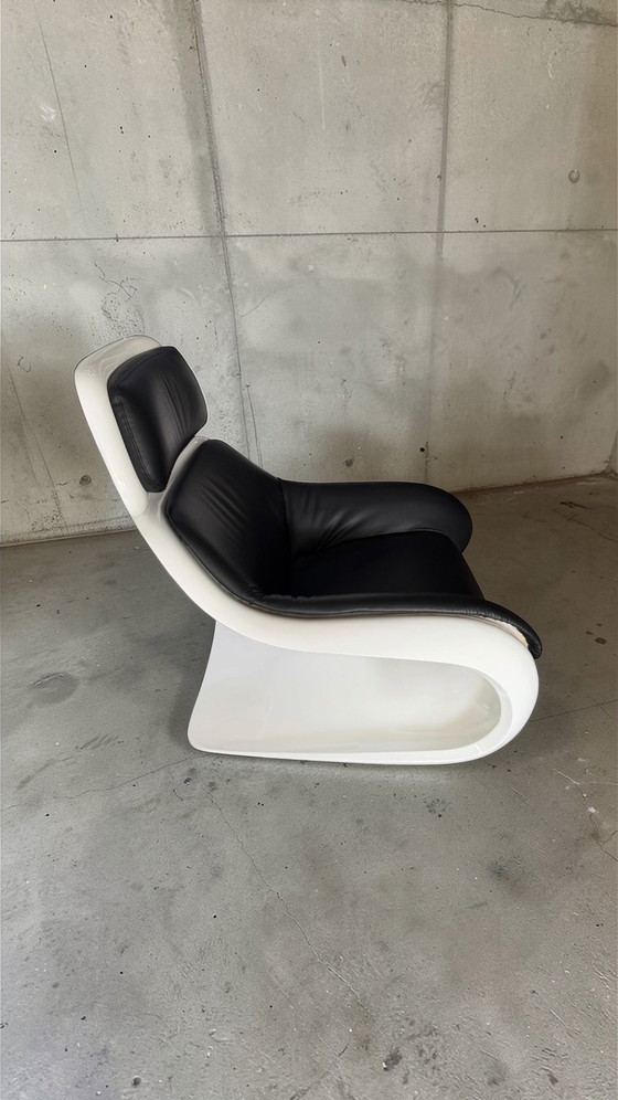 Targa Chair, Klaus Uredat, Lounge Chair, 1970s, Horn, Chairs and lounge chairs, Fiberglass, Skai, Black (photo 6 of 10)