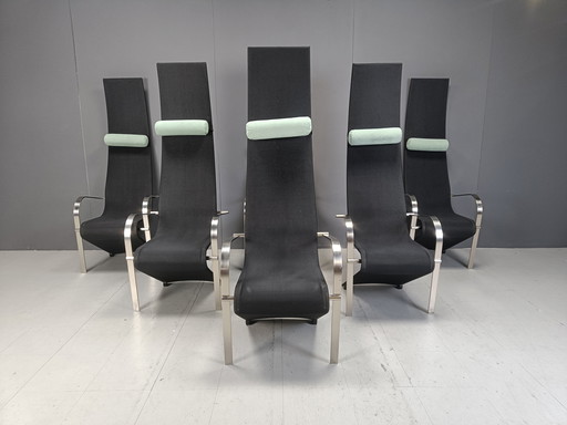 Postmodern King Dining Chairs By Belgochrom - Set Of 6 