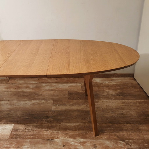 Oval Oak Extendable Dining Table