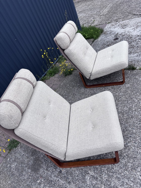 Image 1 of 2 stuks design vintage teak magnes olesen poltrona fauteuil