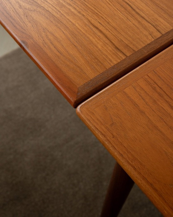 Image 1 of Danish Modern Teak Extendable Dining Table Model 24 by Ansager Møbler, 1960s