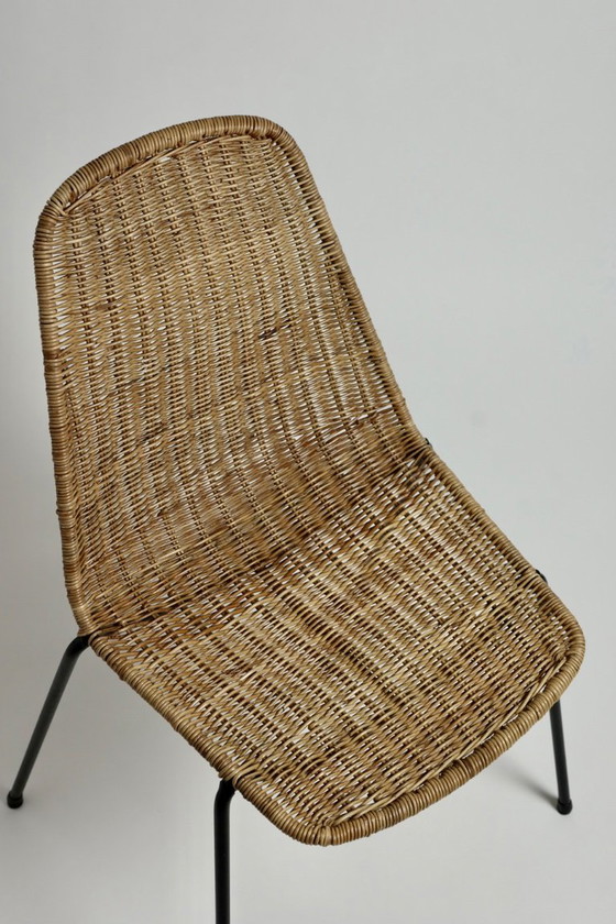 Vintage Basket Chair Gian Franco Legler, 1960s – Dining chairs, Iron, Wicker (photo 8 of 17)