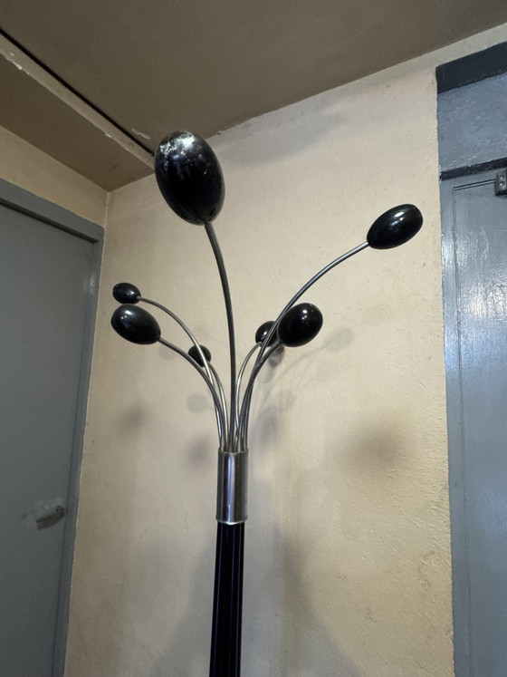 Appendiabiti di design italiano – Metallo cromato e laccato nero – Anni '60-'70 (photo 6 of 13)