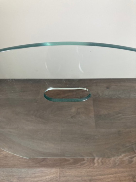 Image 1 of Gebogener Glasfunkenschutzschirm Pierre Frey