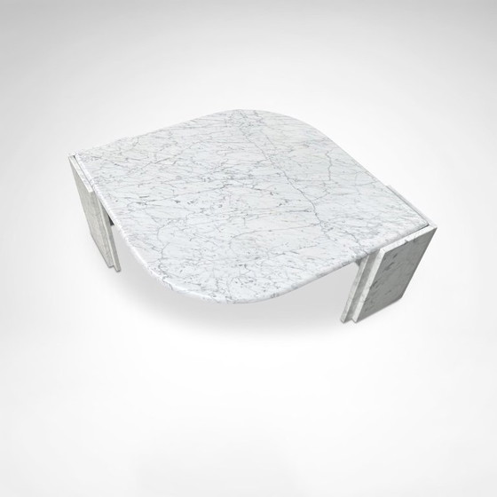 Image 1 of Carrara marble teardrop coffee table Germany 1980s