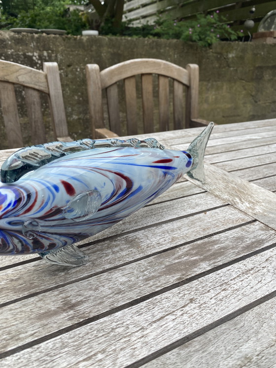 Image 1 of Verre de Murano Grand poisson années 60