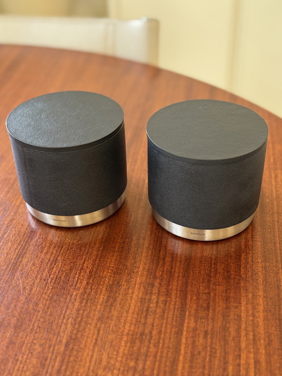 Image 1 of Blomus ARA set of 2 storage boxes – black anthracite modern design