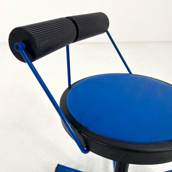 Image 1 of Verstelbare blauwe bureaustoel van Bieffeplast, jaren 80