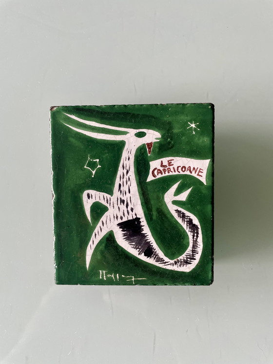 Image 1 of Azulejo de lava esmaltado Jean Jaffeux