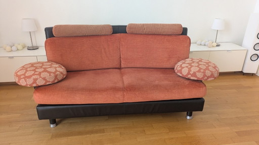Leolux Canapé Vintage Disign, Orange/Terra, 2 X Canapé 2 places