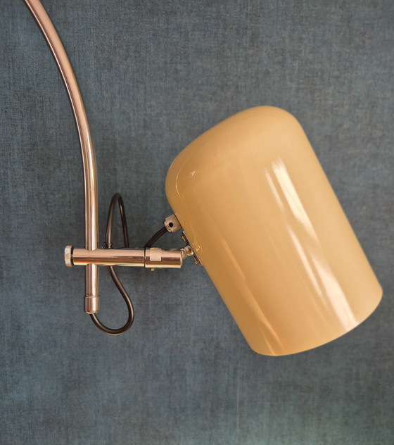 Image 1 of Vintage Floor Lamp / Gepo 1970s / Arc Lamp Ivory