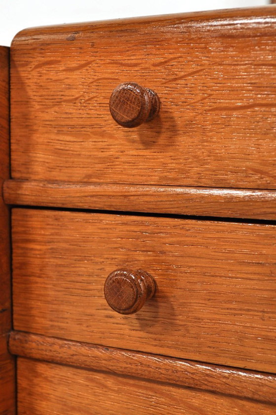 Image 1 of Cómoda antigua de roble con cajones, década de 1900