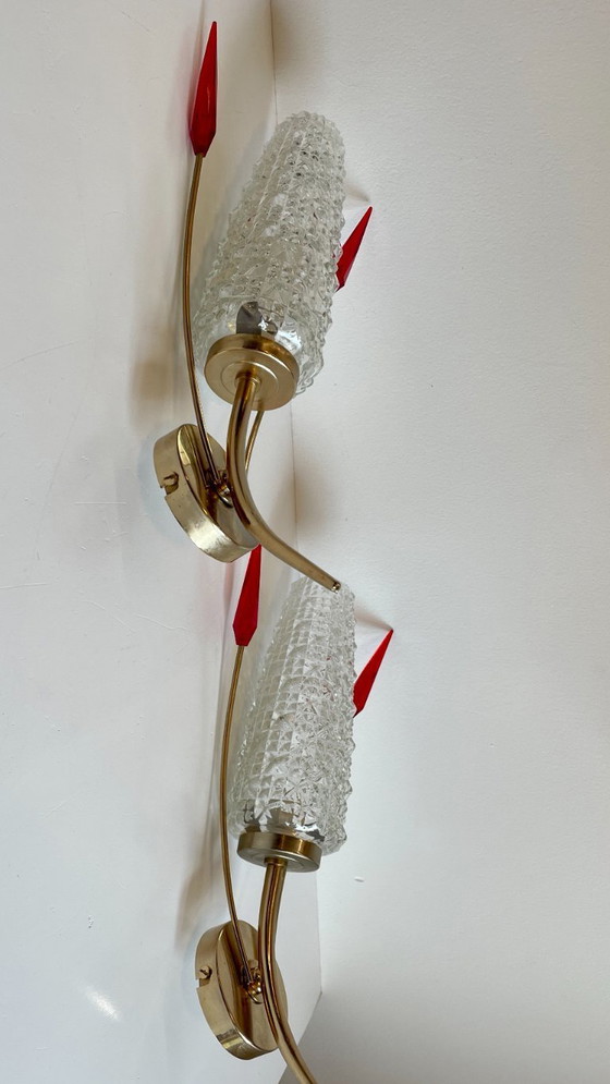 Image 1 of Paar retro 60's wandlampen Frankrijk