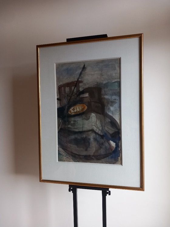 Rustin painting – Paintings & Drawings, Glass, Paper (photo 2 of 7)