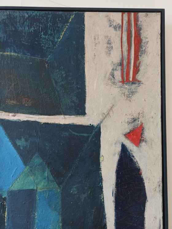 Image 1 of « Maison le soir » 123 cm x 113 cm