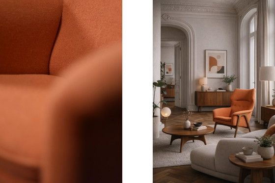 Image 1 of Poltrona Wing Master vintage in olmo di metà secolo di Thorbjörn Afdal per Bruksbo, anni '60